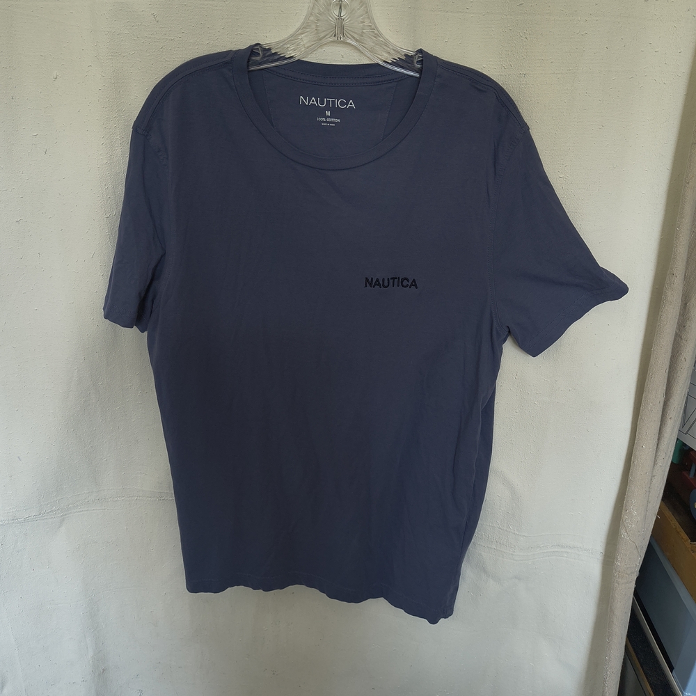 Men's Size Medium Navy Blue Nautica Crew Neck Tee